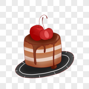 创意樱桃巧克力蛋糕图片