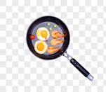 煎蛋大虾图片