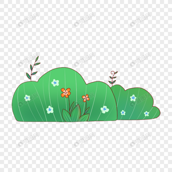 卡通绿色植物插图图片