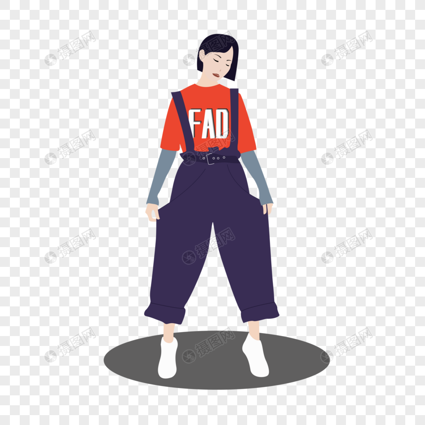 提着裤子的女人
