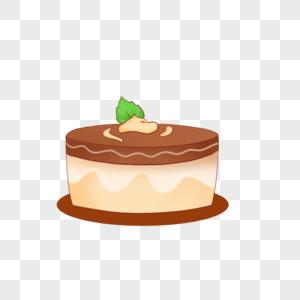 卡通香草巧克力蛋糕图片