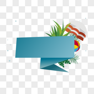 标题框高清图片复活节小兔子标题装饰高清图片创意标题框卡通对话框