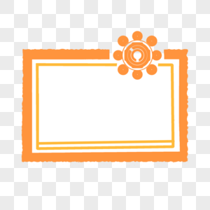 手绘长方形边框元素素材