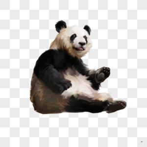 熊猫国宝可爱动物手绘萌元素图片