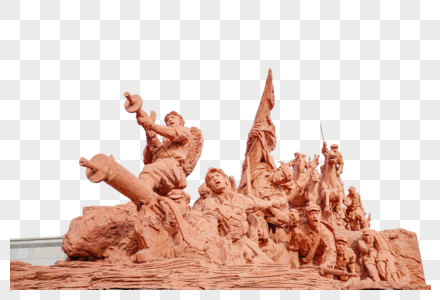 红军雕塑图片