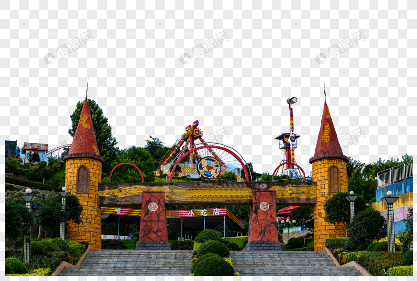 游乐场欢乐谷迪士尼城堡图片