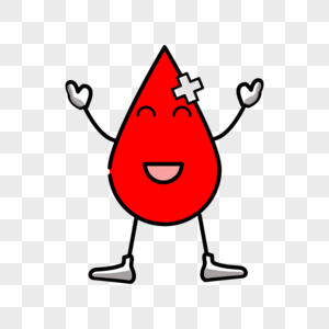 世界献血日义务献血水滴卡通图标元素图片