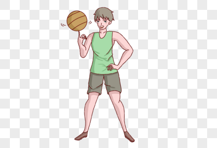 nba转篮球的男生图片