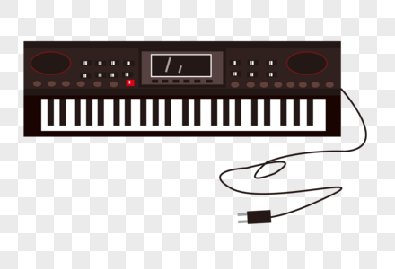 一架电子琴悦耳插座线高清图片