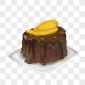 情人节甜美下午茶熔岩巧克力柠檬蛋糕图片