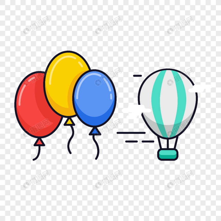气球图标免抠矢量插画素材图片