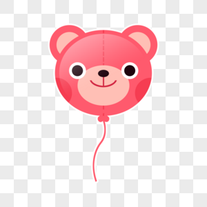 粉红熊气球漂浮粉红熊高清图片