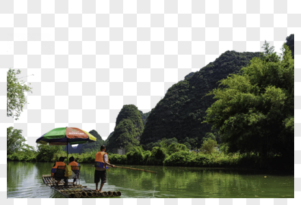 阳朔漓江遇龙河漂流图片