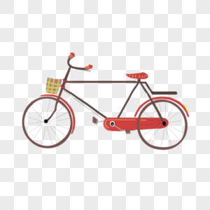 红色自行单车图片
