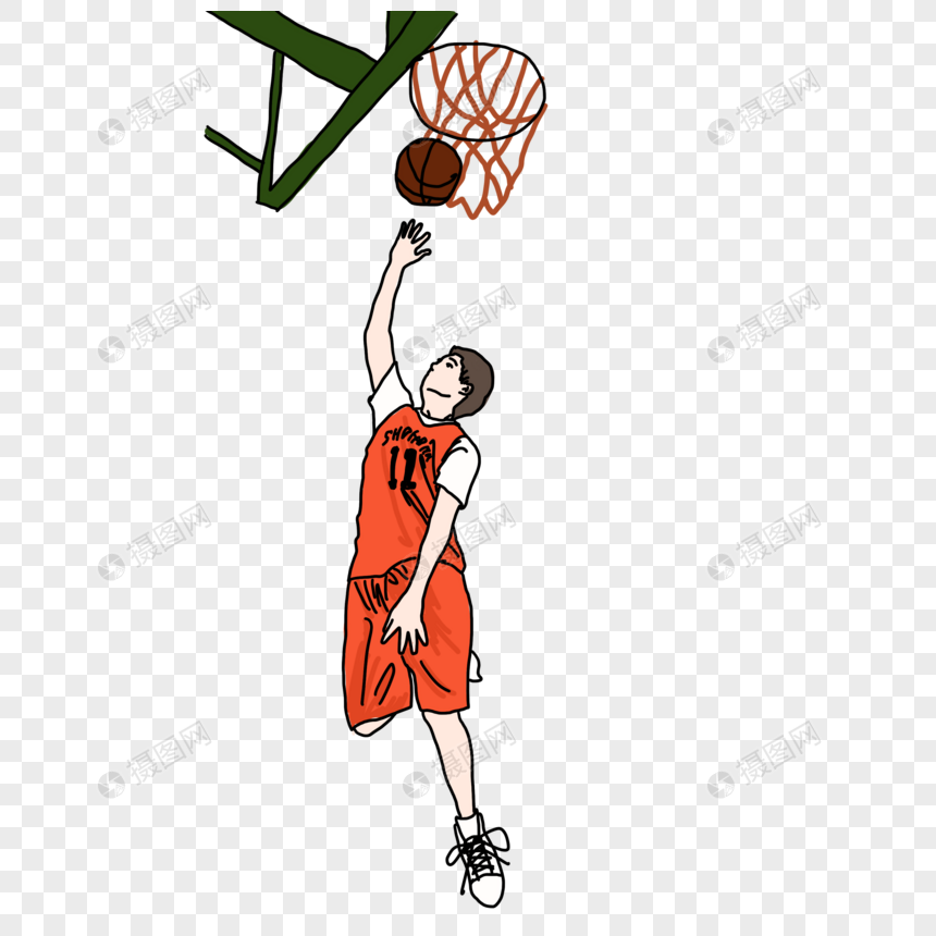 上篮的男生