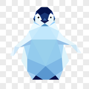 晶状企鹅正面卡通-01图片