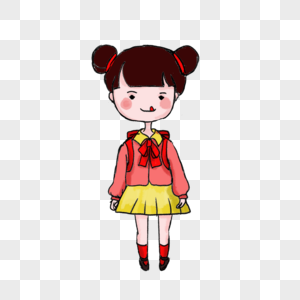 丸子头小女孩图片