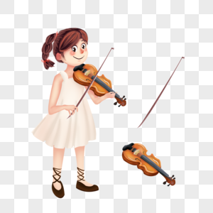 拉小提琴小提琴元素高清图片