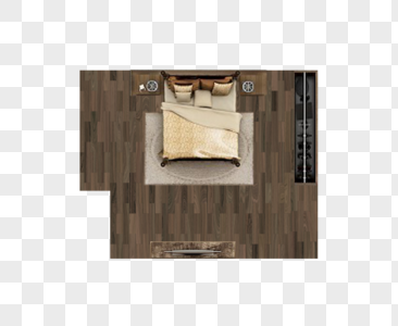 卧室俯视图图片