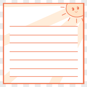 桌面,写字简约卡通信纸素材