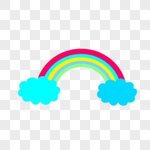 彩虹云朵图片
