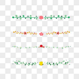 清新植物分割线图片