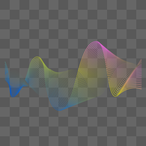 彩色波浪曲线高清图片