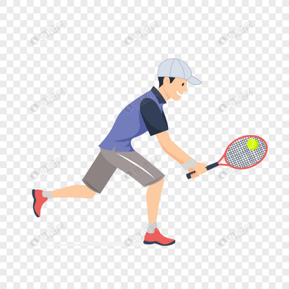 打网球的男生图片