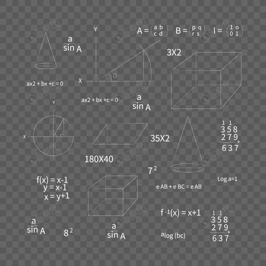 黑板体积公式底纹图片