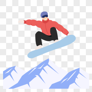 滑雪的男生图片