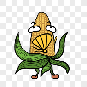 创意卡通玉米人插图图片素材