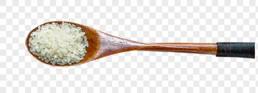 一勺子白糯米高清图片