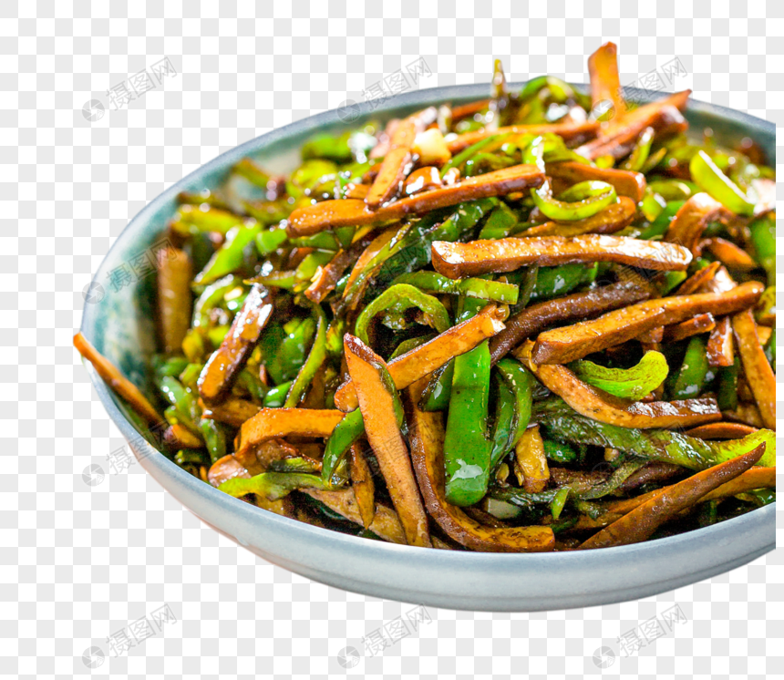青椒炒豆干元素素材下载 正版素材 摄图网