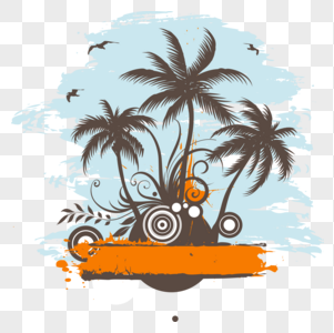 椰子树标题图片