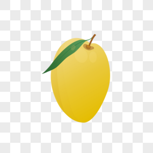 AI矢量图可爱卡通水果类元素黄色芒果图片