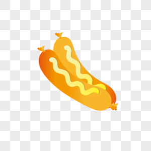 ai矢量图可爱卡通立体食物热狗香肠图片
