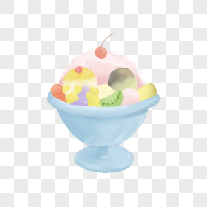 夏季水果冰沙冰淇淋图片