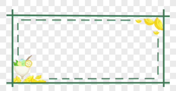 夏日冰淇淋边框图片