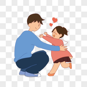 父女拥抱图片