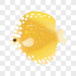 黄色斑点小鱼高清图片