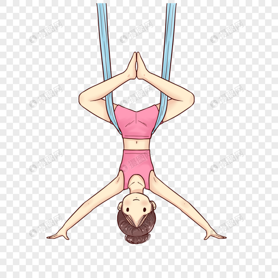练瑜伽的女孩图片