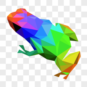 晶状青蛙背面面卡通图片