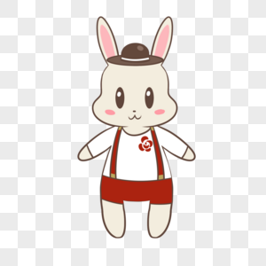 红短裤兔子红粉蓝兔高清图片