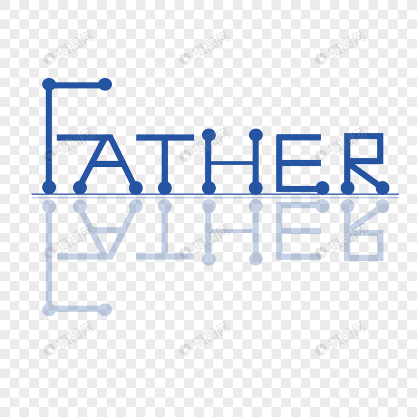 父亲节father英文创意投影字体图片