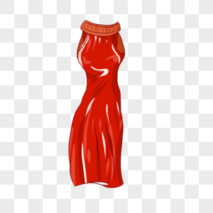 红色长裙图片