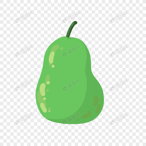 翠绿的梨子图片