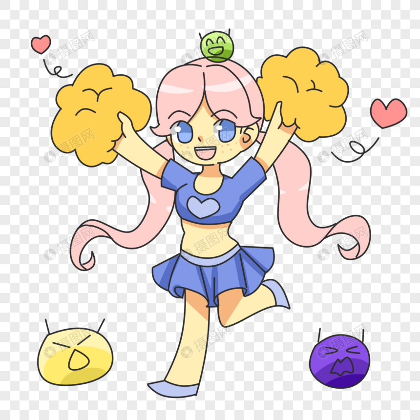 运动会小雀斑啦啦队少女