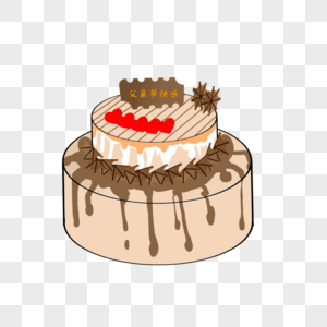 美味的两层蛋糕图片