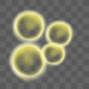 黄色透明泡泡图片