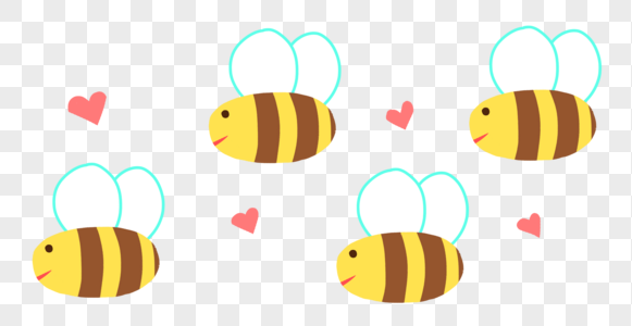 小蜜蜂装饰花边图片